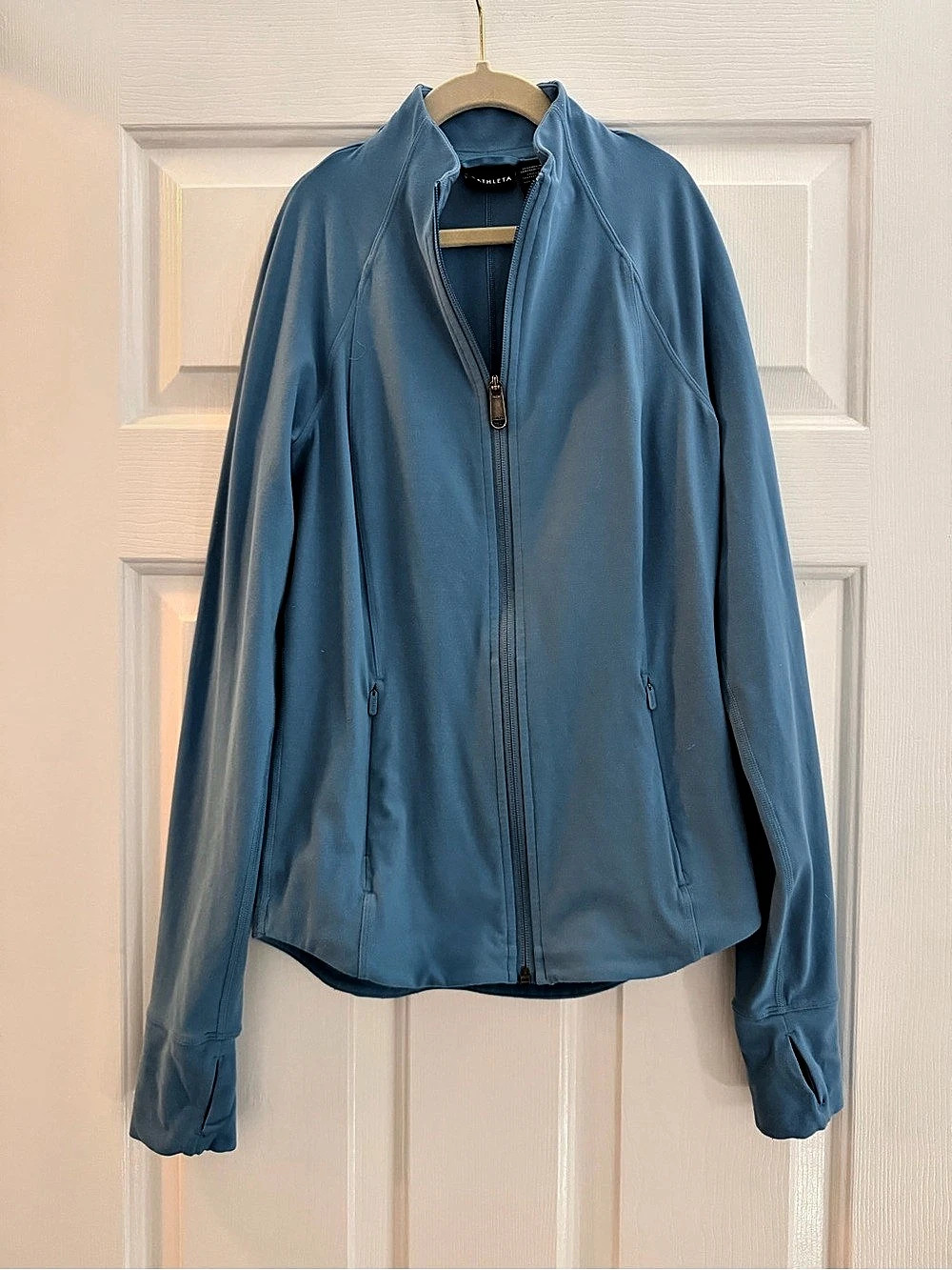 Athleta Salutation Jacket Blue XXS Athletic Zip Jacket